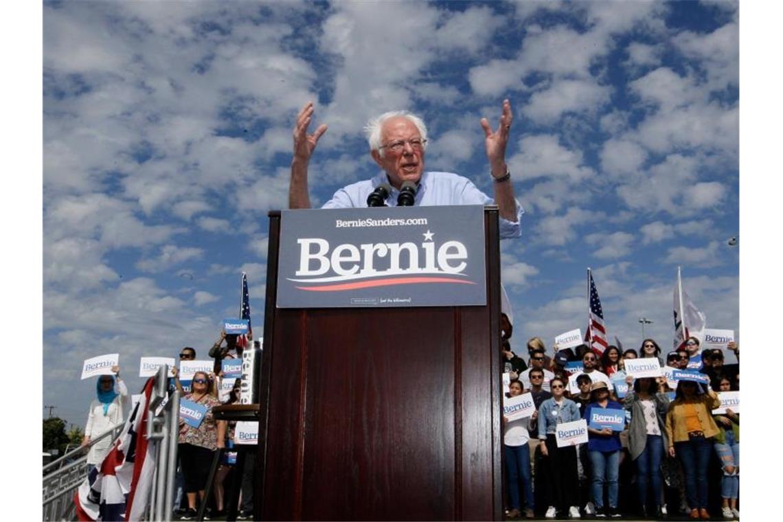 Senator Bernie Sanders hat gute Chancen in Nevada zu gewinnen. Foto: Damian Dovarganes/AP/dpa