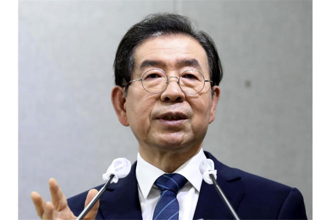 Bürgermeister von Seoul wird tot aufgefunden Seouls Bürgermeister Park Won Soon ist tot. Foto: Cheon Jin-Hwan/Newsis/AP/dpa