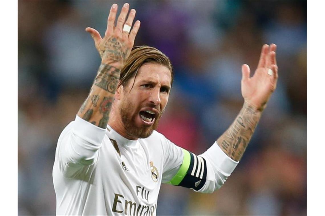 Real Madrid vorerst an der Tabellenspitze Sergio Ramos erzielte einen Treffer für Real Madrid. Foto: Bruno Fahy/BELGA/dpa
