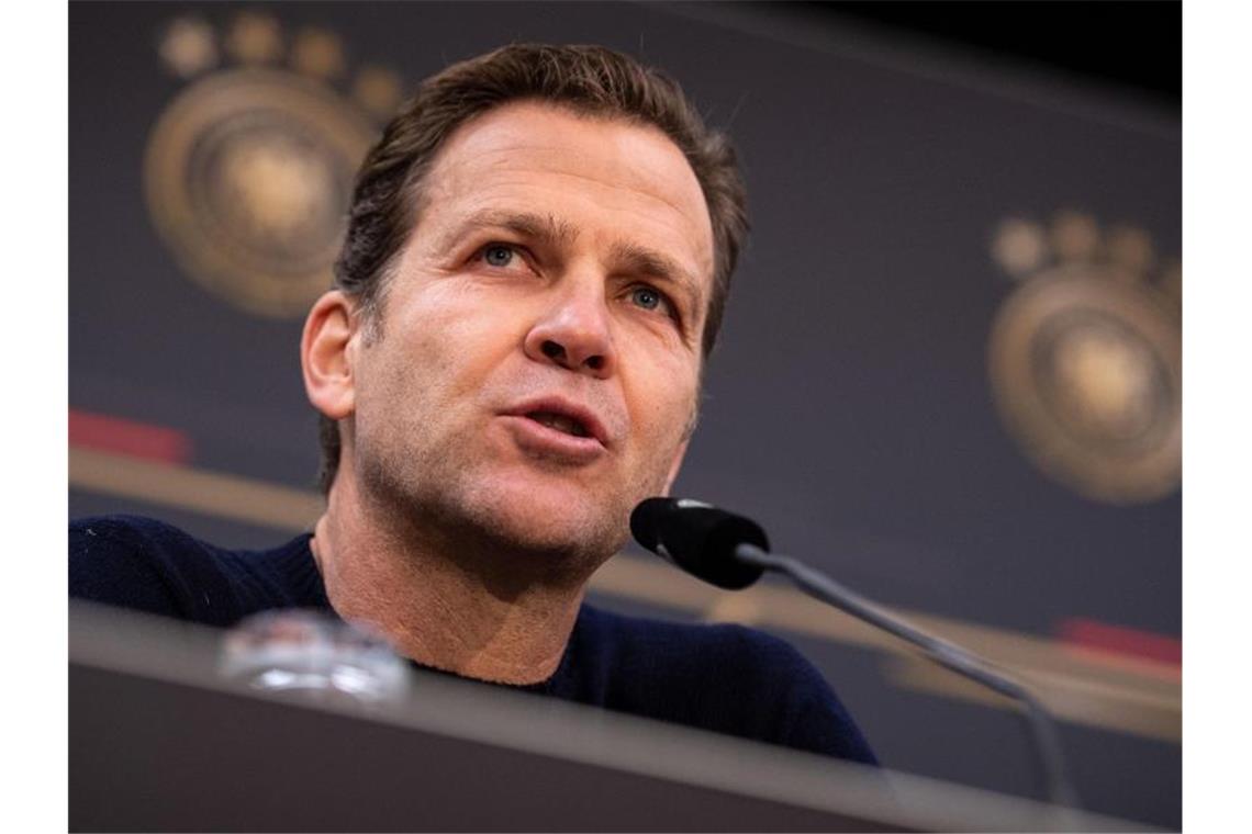 Setzt bei der EM 2020 auf den Heimvorteil in München: DFB-Direktor Oliver Bierhoff. Foto: Marius Becker/dpa