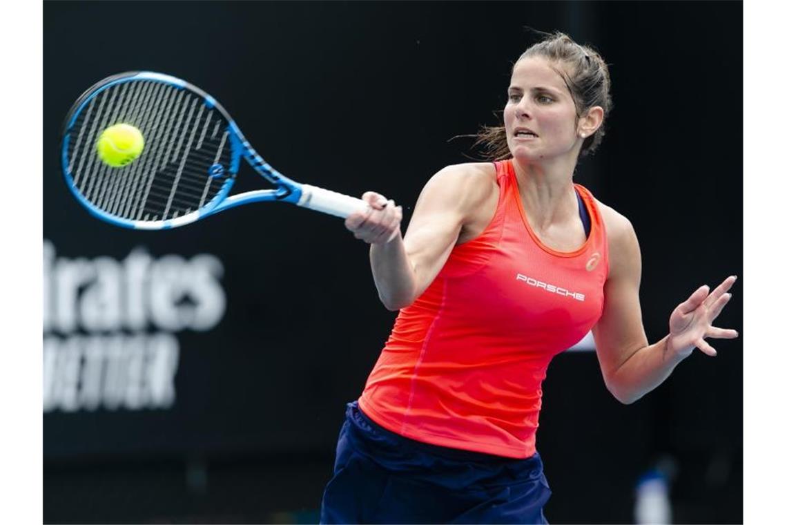 Deutsches Tennis-Duo in Runde zwei - Struff gestoppt Setzte sich gegen die Slowakin Viktoria Kuzmova durch: Julia Görges. Foto: Frank Molter/dpa