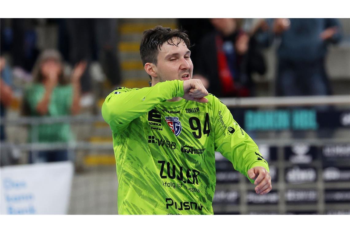 SG BBM mit neuer Hoffnung nach Derbysieg gegen Frisch Auf SG-Keeper Daniel Rebmann besiegt seinen Ex-Club.