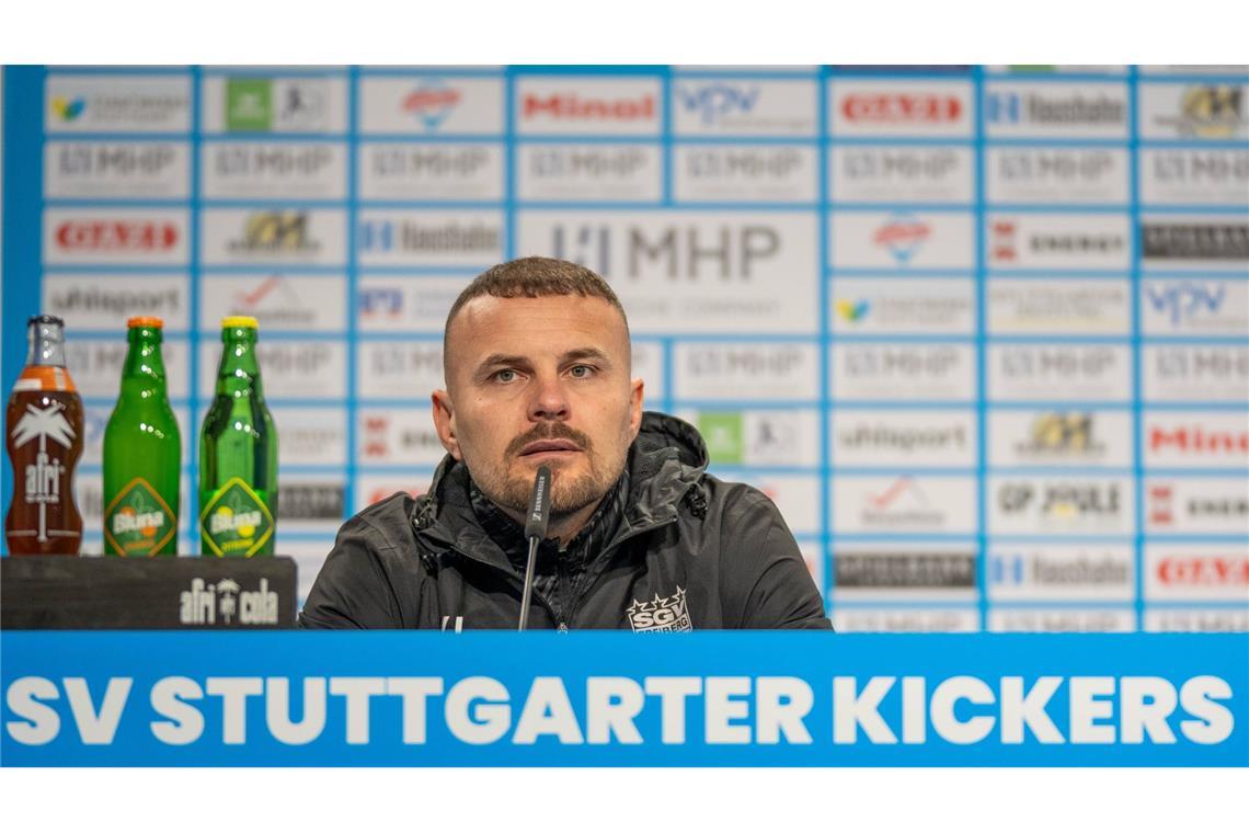 SGV-Trainer Kushtrim Lushtaku enttäuscht über das Pokal-Aus.