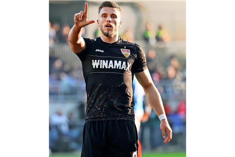 Sicherte dem VfB in Unterzahl ein Remis in Kiel: Ermedin Demirovic