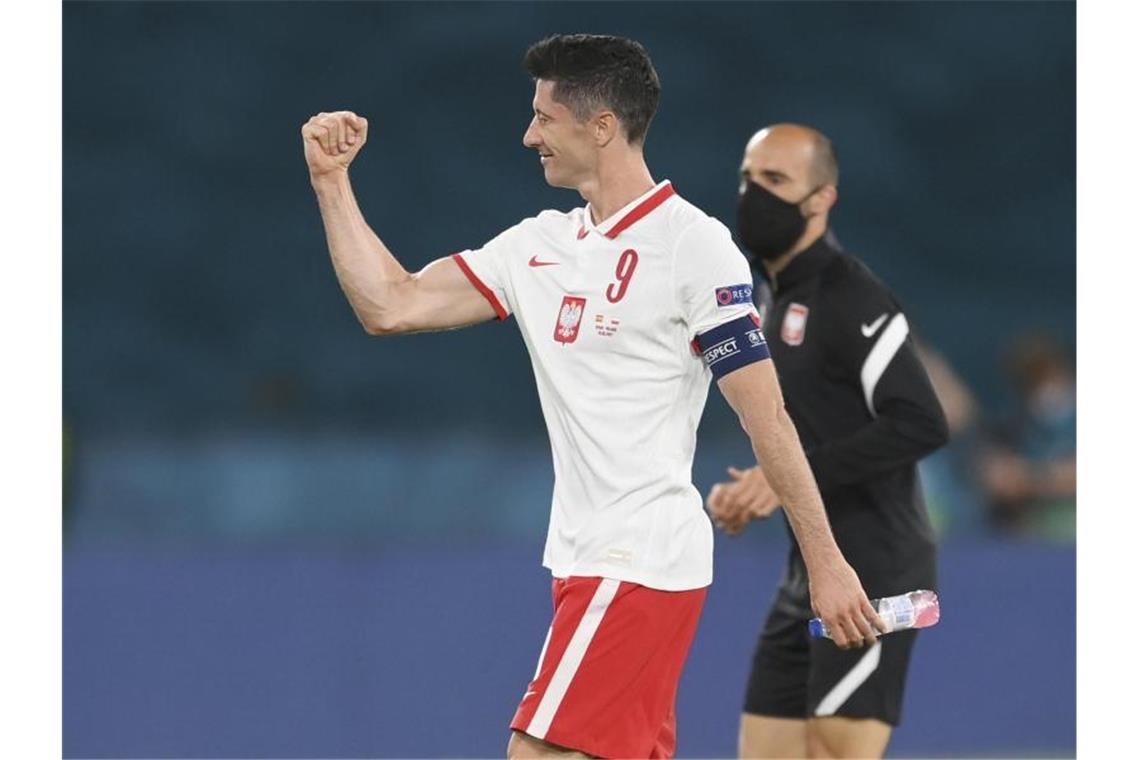 Sicherte Polen einen Punkt gegen Spanien: Robert Lewandowski. Foto: David Ramos/Getty-pool/dpa