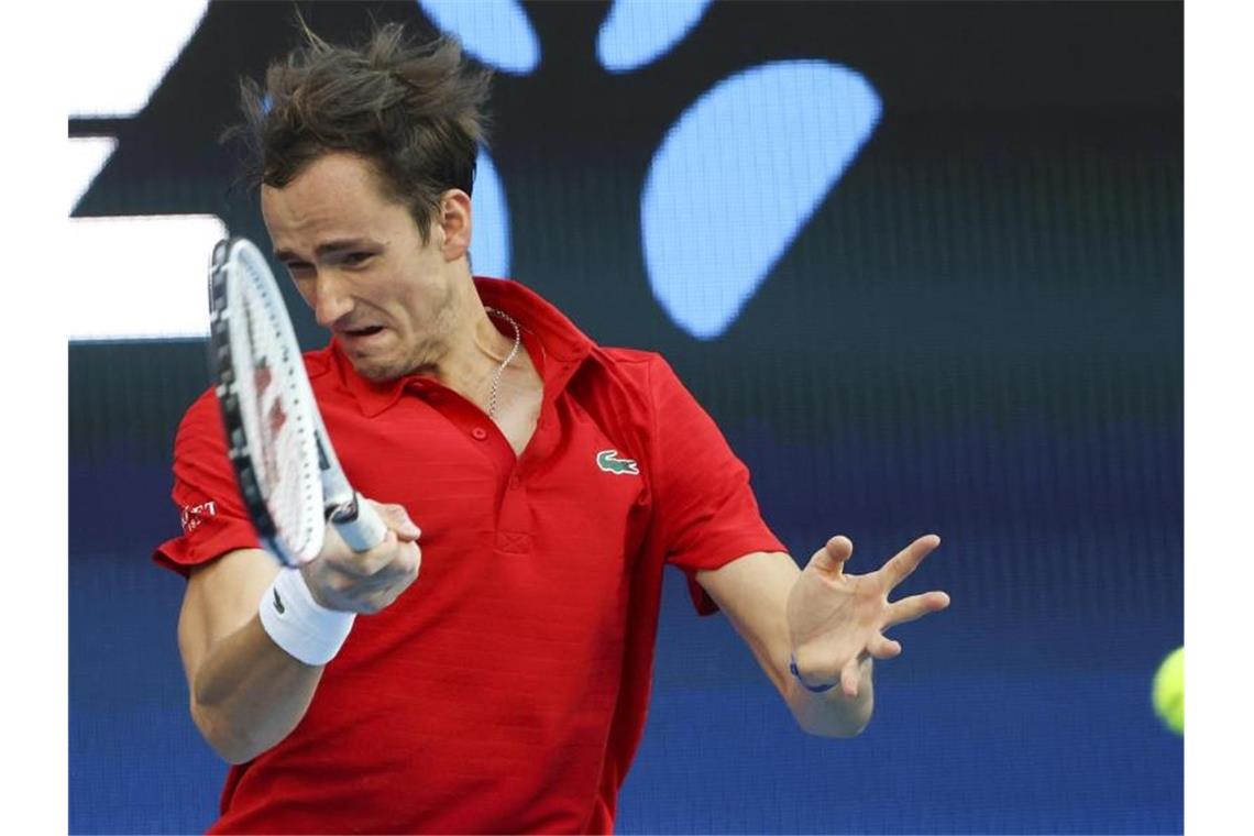 Sieg gegen Italien: Russland gewinnt ATP Cup Sicherte sich mit Russland den ATP Cup: Daniil Medwedew. Foto: Hamish Blair/AP/dpa