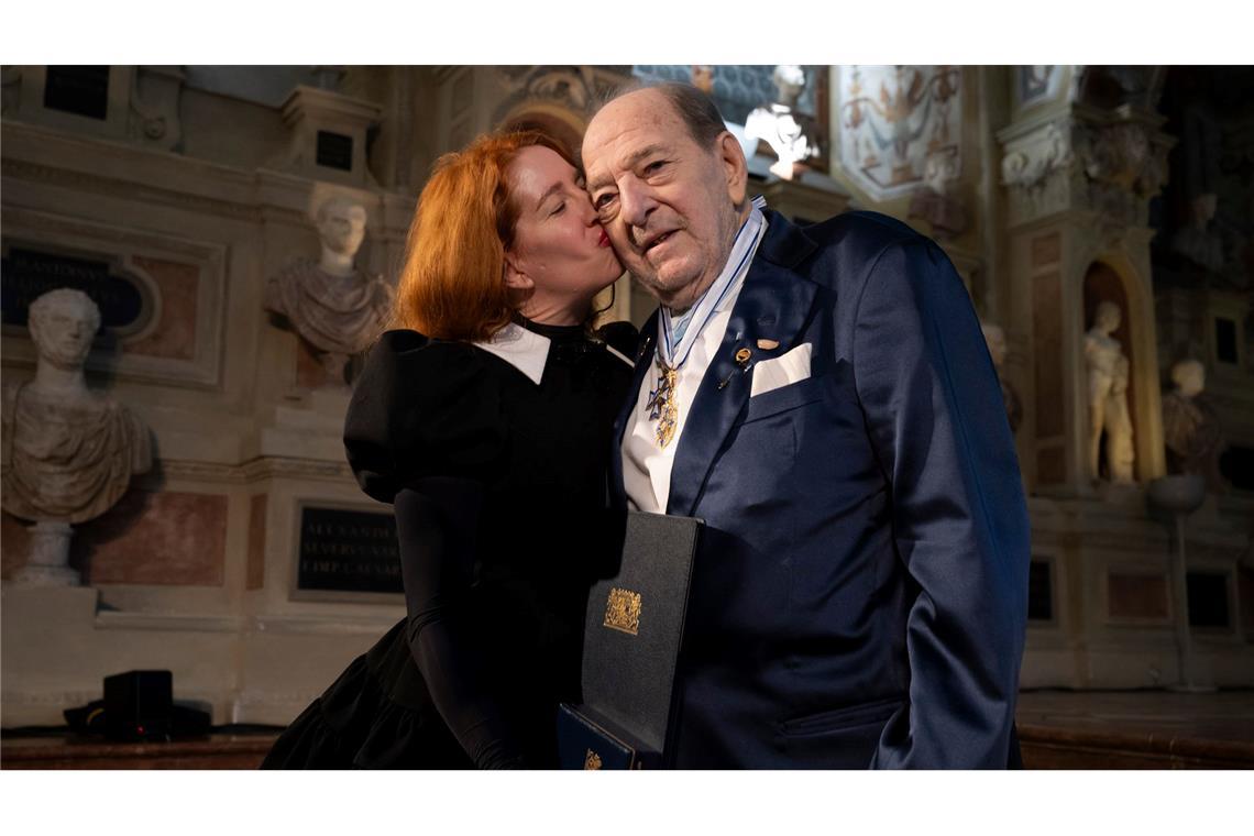 Siegel und seine Frau Laura bei einer Ordensverleihung. (Archivfoto)