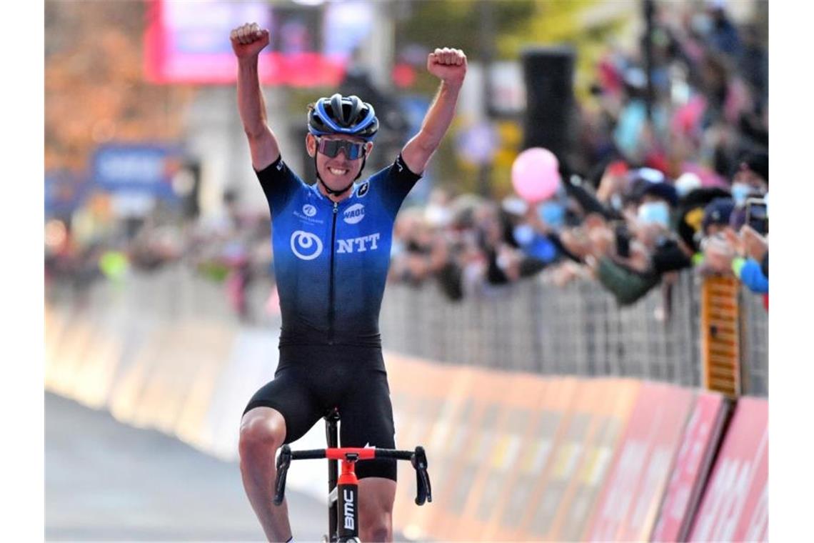 Sieger der 17. Etappe beim 103. Giro d'Italia: Ben O'Connor. Foto: Massimo Paolone/LaPresse/AP/dpa
