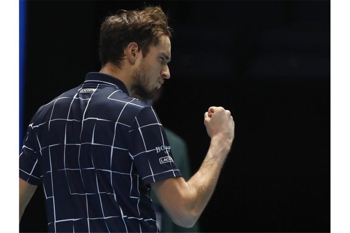 Medwedew, ein Tennis-Champion ohne große Jubelgeste Sieger der ATP Finals 2020: Daniil Medwedew. Foto: Frank Augstein/AP/dpa