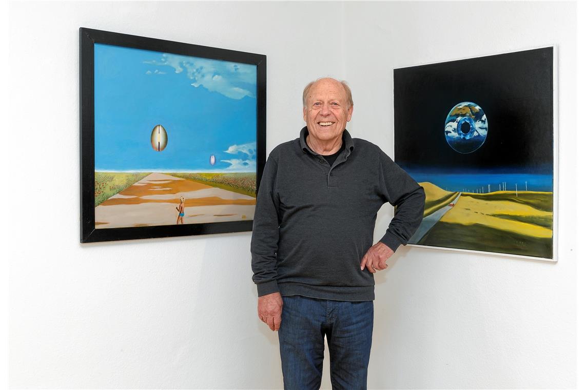 Surreales trifft auf Archaisches Sieghart Hummel beschäftigt sich schon lange mit Motiven zwischen der realen und unwirklichen Welt. Fotos: J. Fiedler