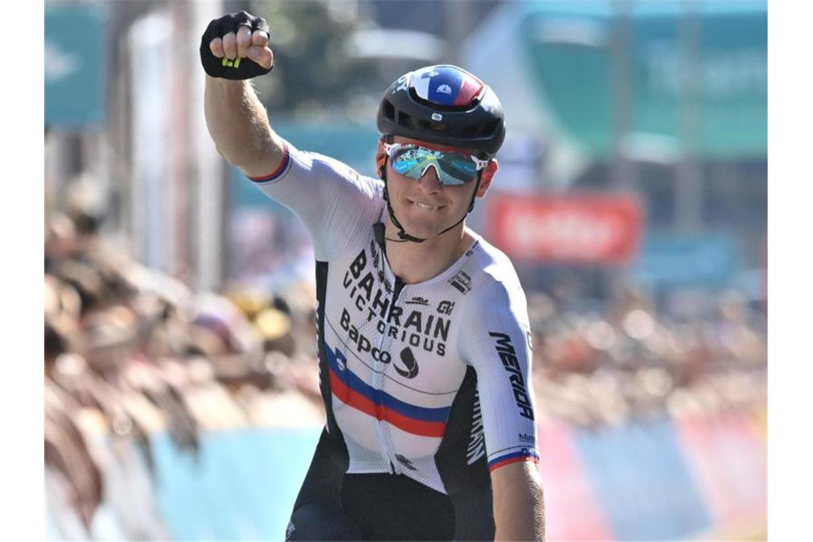 Slowene Mohoric siegt bei Mailand-Sanremo Siegte in Sanremo: Matej Mohoric. Foto: David Stockman/BELGA/dpa