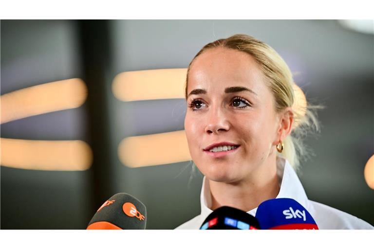 Sieht die Zukunft positiv: DFB-Kapitänin Giulia Gwinn.
