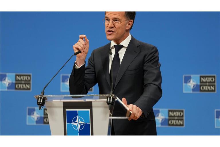 Sieht eine positive Entwicklung: Nato-Generalsekretär Mark Rutte stellte die neuen Zahlen am Donnerstag in Brüssel vor. (Archivbild)