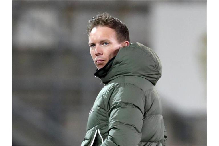 Sieht in einem Sieg über Bayern München die letzte Chance die Meisterschaft mit RB Leipzig zu holen: Trainer Julian Nagelsmann. Foto: Friso Gentsch/dpa
