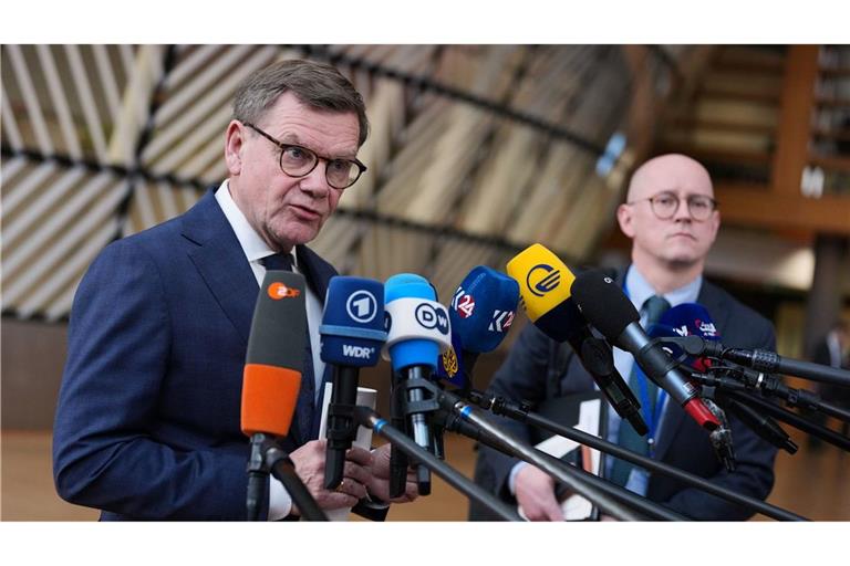 Sieht keinen Nato-Einsatz in der Straße von Hormus: Der deutsche Außenminister Johann Wadephul.