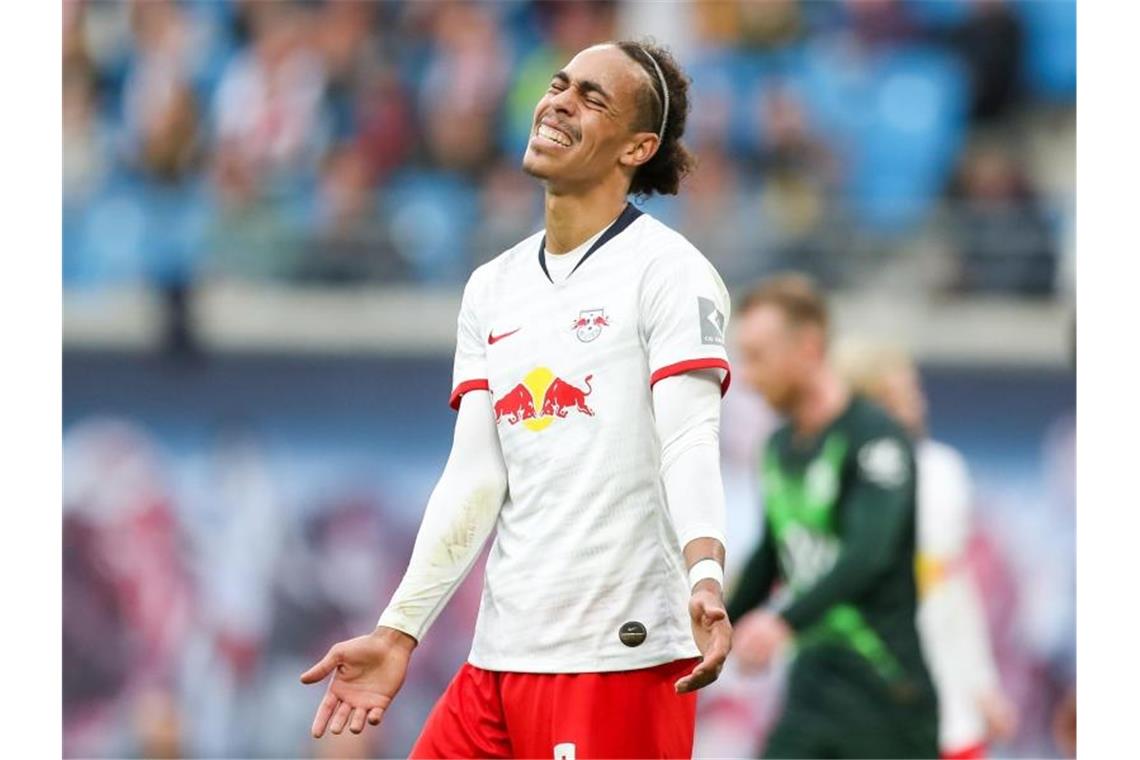 Sieht sich beim Neustart der Bundesliga nicht unter Druck gesetzt: Yussuf Poulsen von RB Leipzig. Foto: Jan Woitas/dpa-Zentralbild/dpa