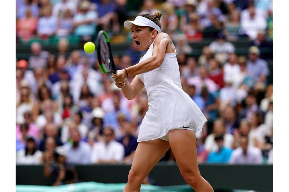 Williams trennen zwei Siege vom Rekord: „Wirklich motiviert“ Simona Halep erreichte das Wimbledon-Halbfinale. Foto: Adam Davy/PA Wire