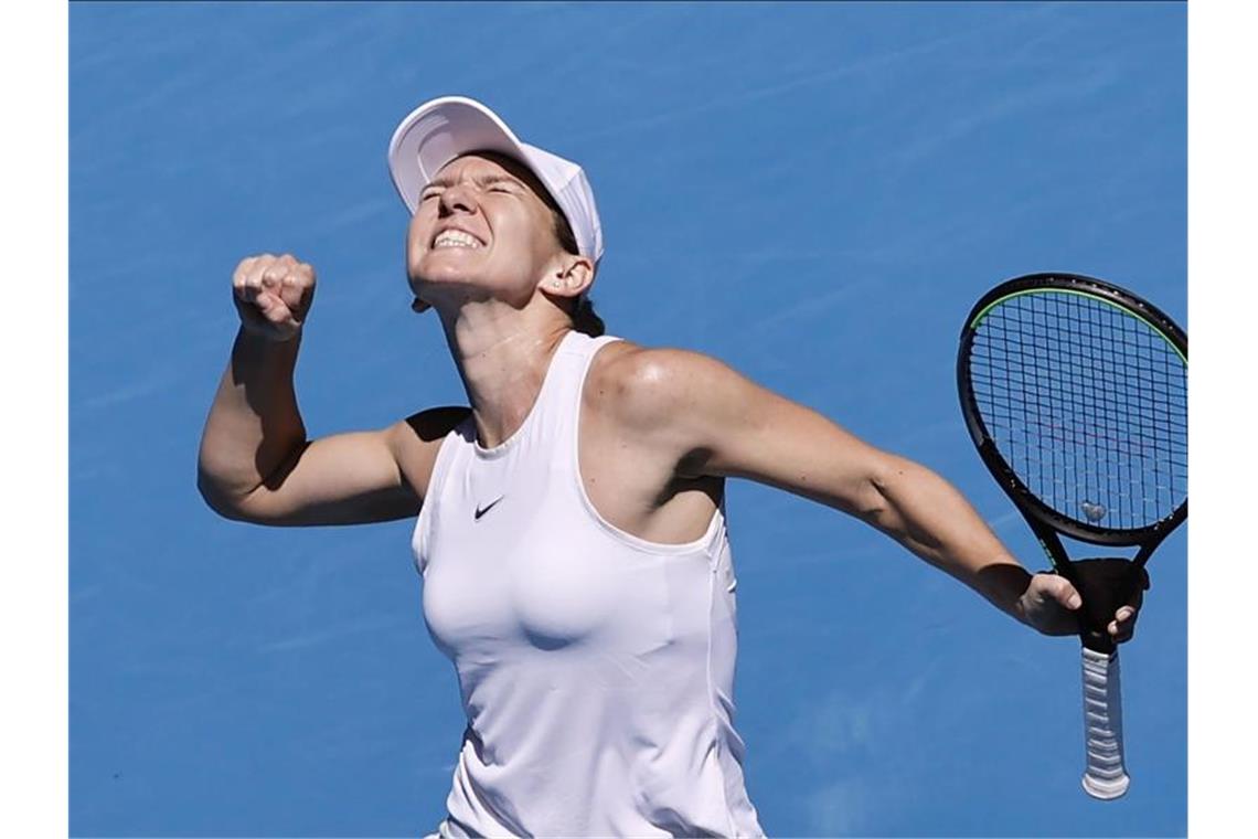 Simona Halep hat im Turnierverlauf noch keinen Satz abgegeben. Foto: Dita Alangkara/AP/dpa