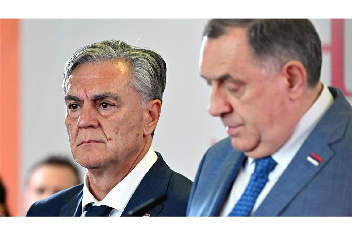 Sinisa Karan (li.)gilt als Strohmann von Serbenführer Milorad Dodik.