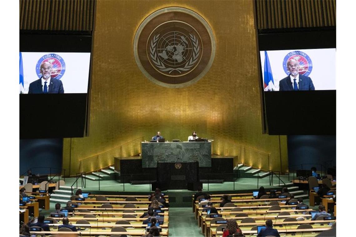 Sitzung in der UN-Generalversammlung am Hauptsitz der Vereinten Nationen. (Archivbild). Foto: Eduardo Munoz/Pool Reuters/AP/dpa