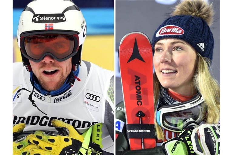 Ski-Ass Mikaela Shiffrin und ihr Freund Aleksander Aamodt Kilde gehören in Peking zu den großen Favoriten. Foto: S.Jansen/M.Kainulainen/dpa/Lehtikuva/dpa