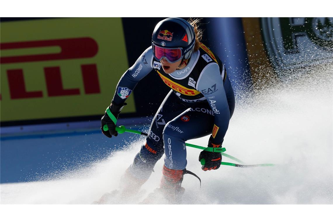 Ski Alpin: Die Italienerin Sofia Goggia beim Weltcup in Italien Aktion.