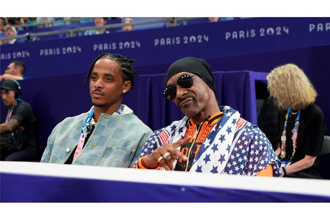 US-Rapper Snoop Dogg auch bei Winterspielen am Start Snoop Dogg (r) sorgte für hohe TV-Quoten bei NBC.