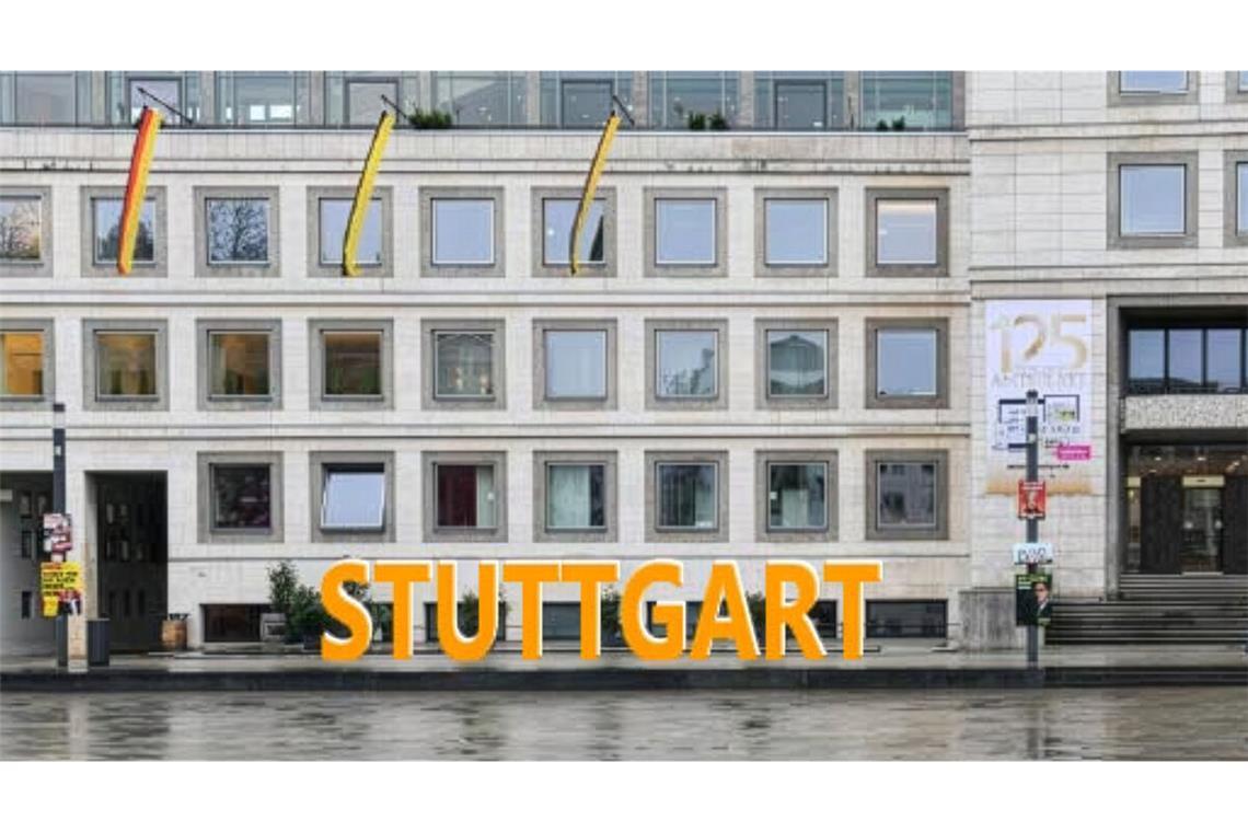 So könnte das Stuttgart-Sign vor dem Rathaus platziert werden.