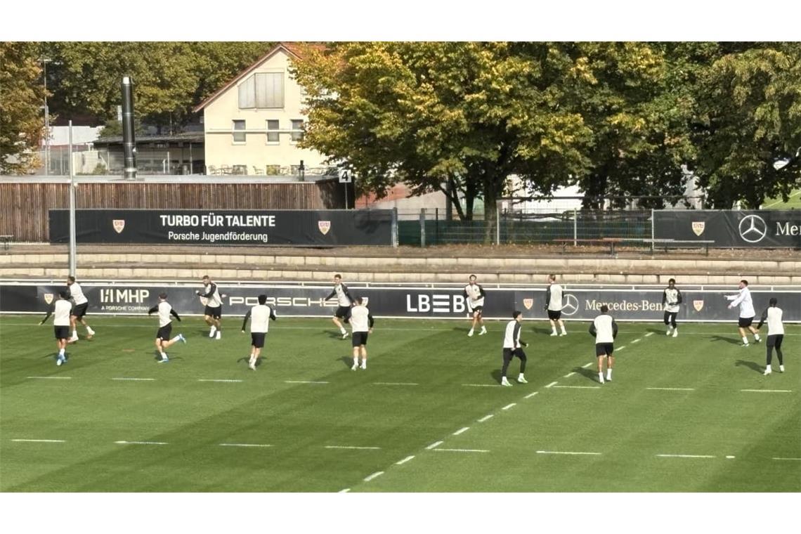 So läuft das VfB-Training vor dem Atlético-Kracher.