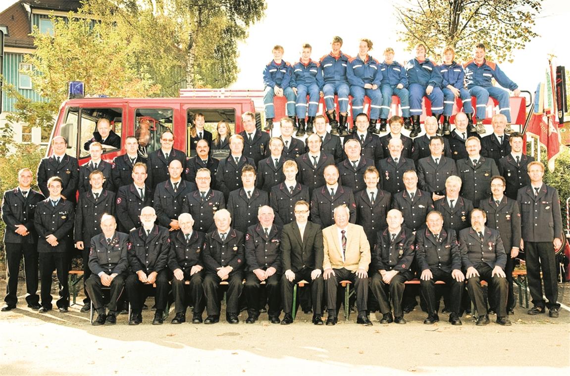 In Sechselberg fehlen Feuerwehrleute So sah die Freiwillige Feuerwehr der Gemeinde Althütte im Jahr ihres 125-jährigen Bestehens vor sieben Jahren aus. Die Wehr sei allgemein gut aufgestellt, lautet das Fazit des Feuerwehrbedarfsplans. Foto: Schaal