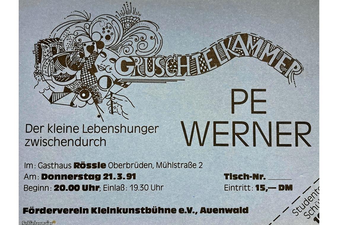 So sahen die allerersten Eintrittskarten aus. Das Ticket kostete damals 15 DM. 