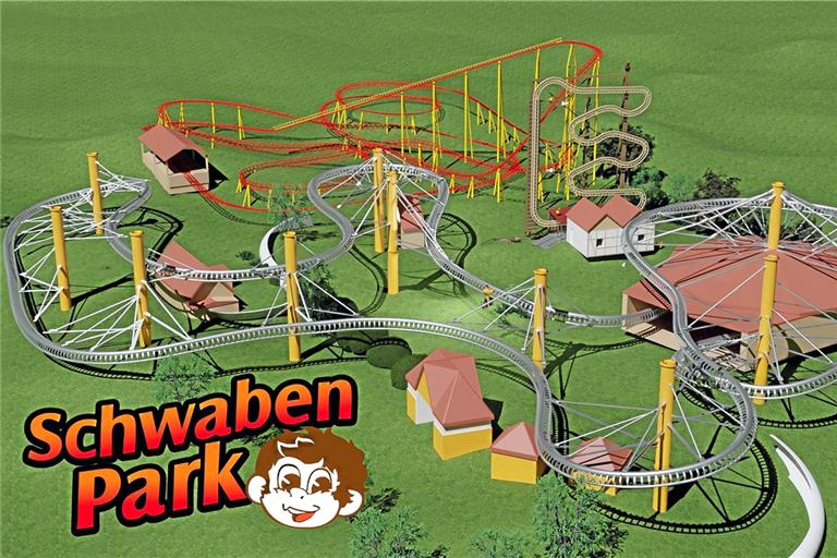 So soll die neue Achterbahn als neue Attraktion im Schwaben-Park in Kaisersbach verlaufen. Foto: privat