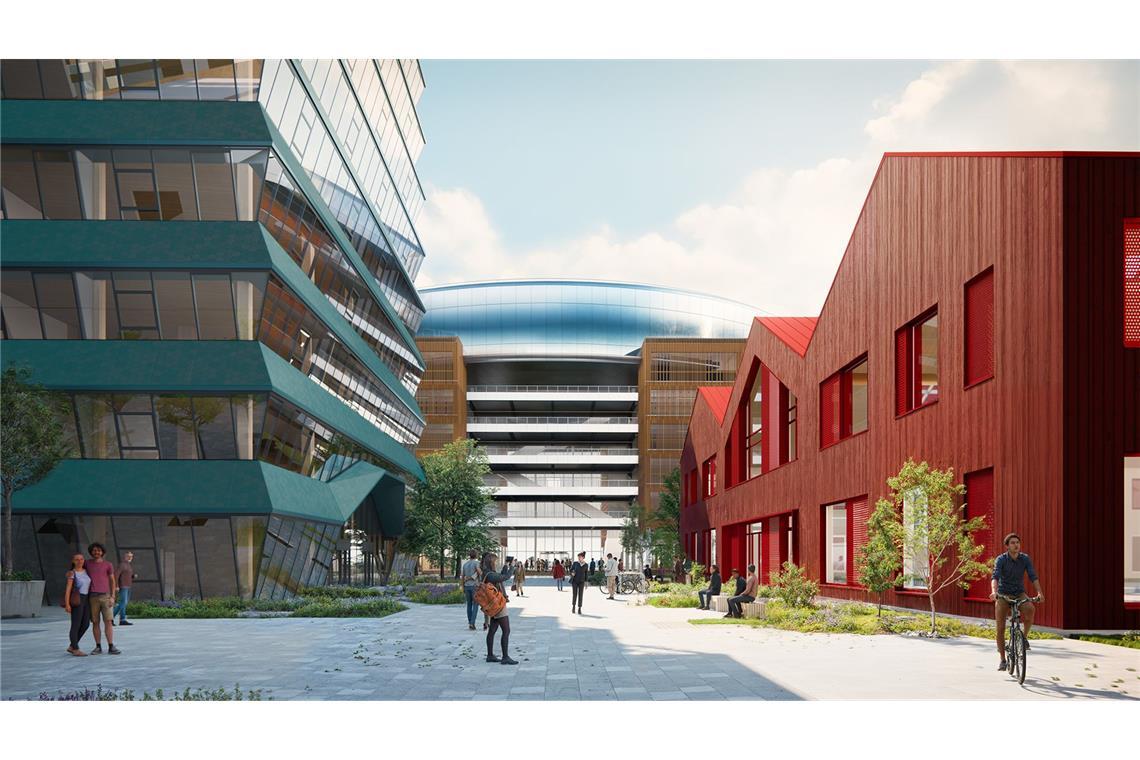 IPAI – der Campus der Zukunft So sollen auf dem Campus große Weltkonzerne auf kleine Start-Ups und Mittelständler treffen.