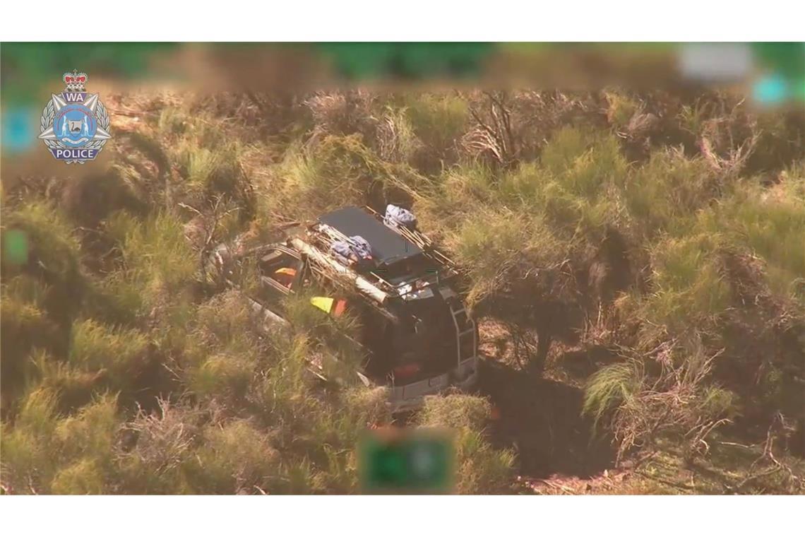 In Australien gerettete Deutsche dankt aus dem Krankenhaus So wurde der Van der Deutschen mitten in der Wildnis aufgefunden.
