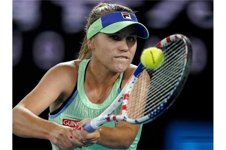 Sofia Kenin im Finale in Aktion. Foto: Michael Dodge/AAP/dpa