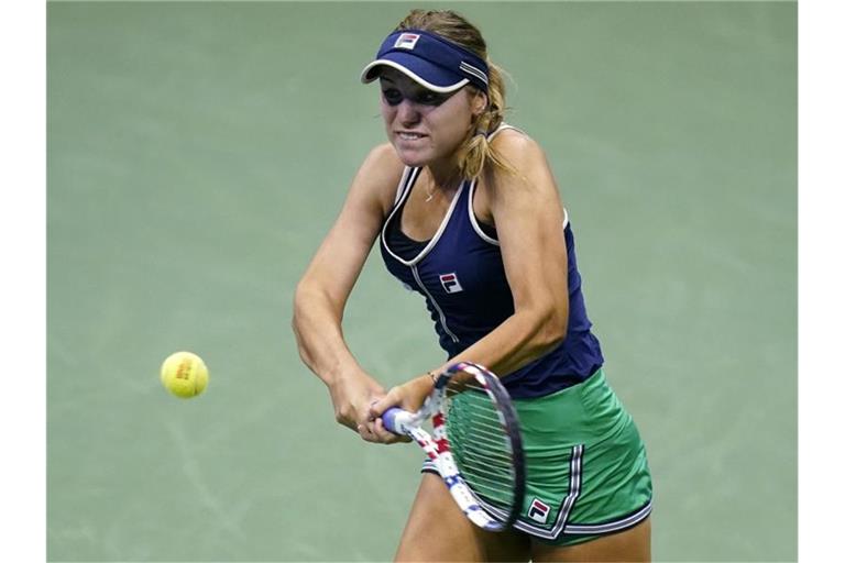 Sofia Kenin ist im Achtelfinale ausgeschieden. Foto: Frank Franklin II/AP/dpa