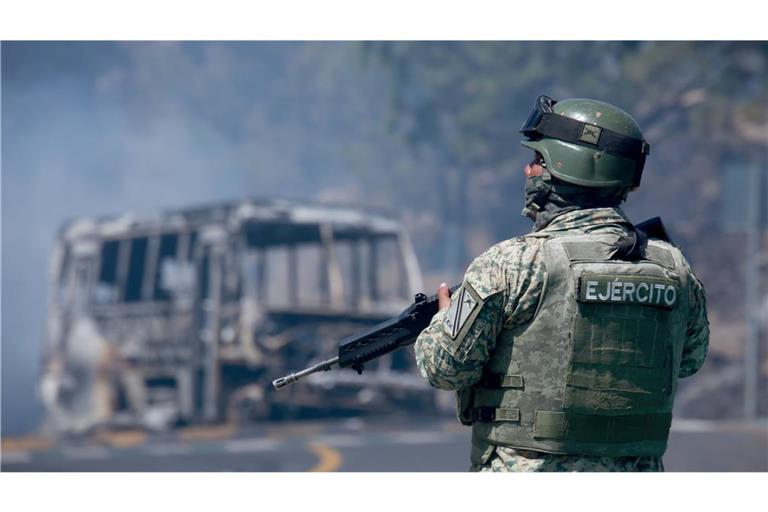 Soldat im Bundesstaat   Michoacán, wo „El Mencho“ getötet wurde