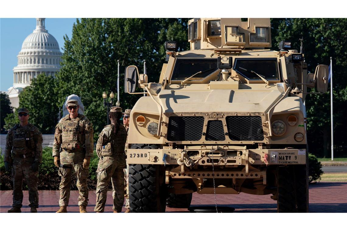 "Ich bin kein Diktator" - wohin driften die USA unter Trump? Soldaten im Stadtbild: In Washington ist das zum Alltag geworden (Archivbild).