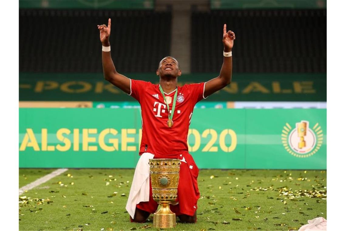 Spekulationen um Bayerns Alaba und Manchester City Soll bei Man City hoch im Kurs stehen: Bayern-Profi David Alaba. Foto: Alexander Hassenstein/Getty Images Europe/Pool/dpa