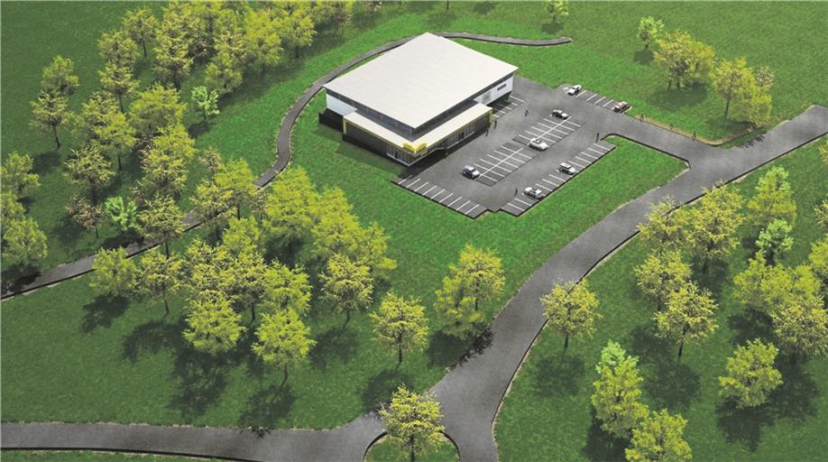 Soll die Lebensmittelversorgung in der Gemeinde Althütte auch in Zukunft sicherstellen: Der geplante Lebensmittelmarkt am Ortseingang neben dem Feuerwehrgerätehaus. Animation: U. Ettle
