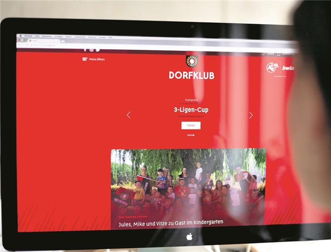 Soll nicht nur ein Blickfang sein, sondern auch Sinnbild fürs Verständnis als Dorfklub: Die neue Homepage des Vereins aus der kleinsten Gemeinde im deutschen Profifußball. Foto: Papa Tom