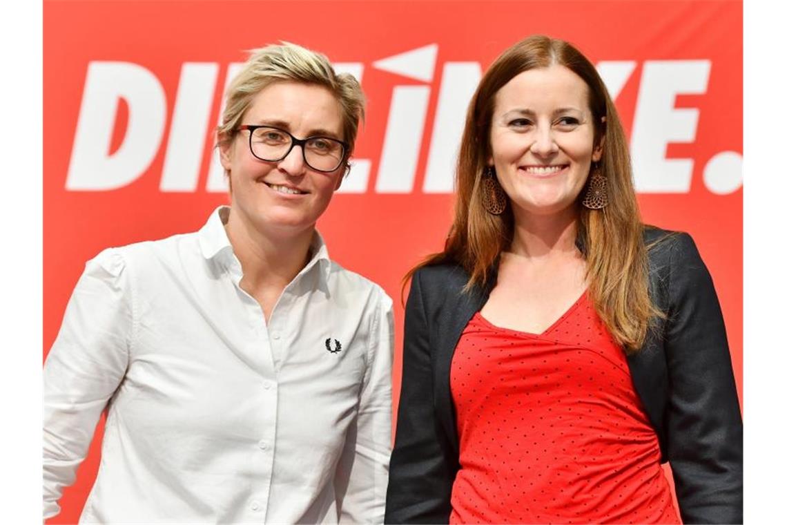 Sollen die Linke einen und nach vorne bringen: Susanne Hennig-Wellsow (l) und Janine Wissler. Foto: Frank May/dpa