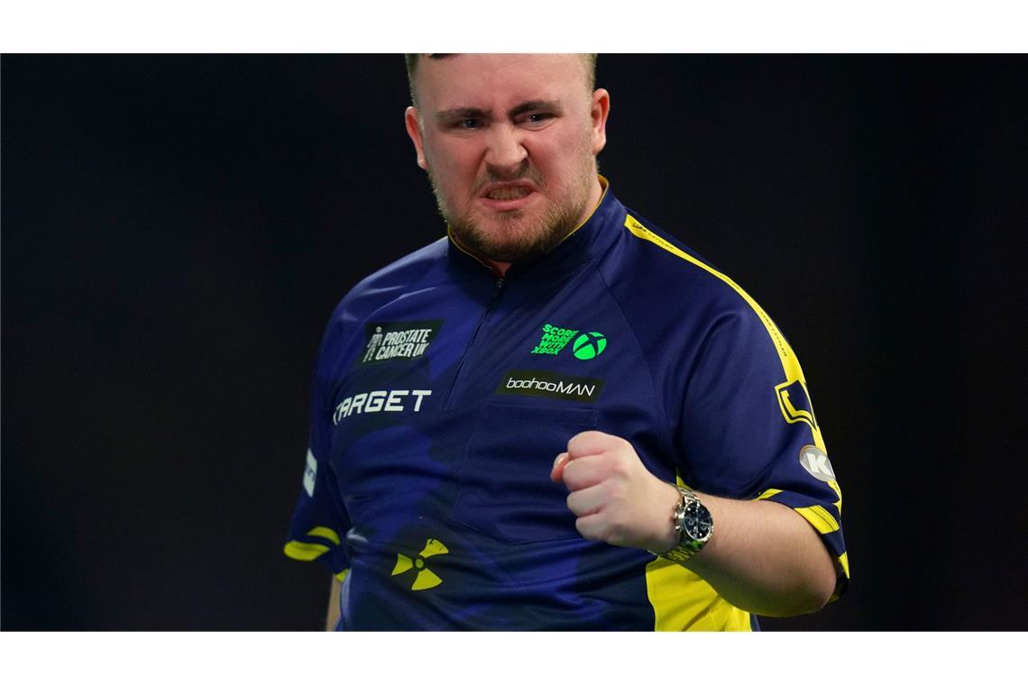 Dominant ins Endspiel: Van Gerwen und Littler um WM-Titel Souverän ins zweite WM-Finale: Luke Littler.