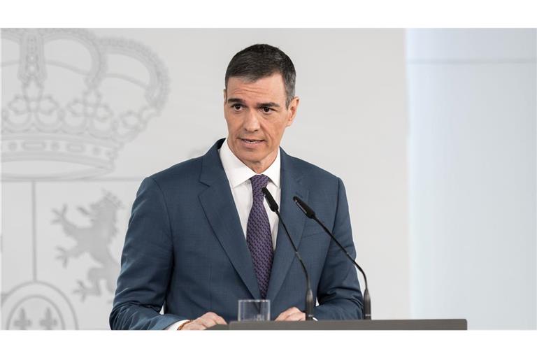 Spaniens Ministerpräsident Pedro Sánchez forderte den Ausschluss Israels vom Wettbewerb.