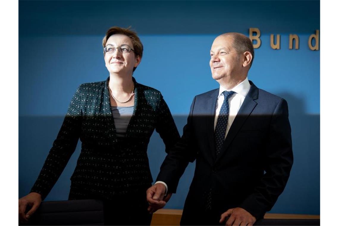 SPD-Bewerberduo Klara Geywitz und Olaf Scholz. Foto: Kay Nietfeld