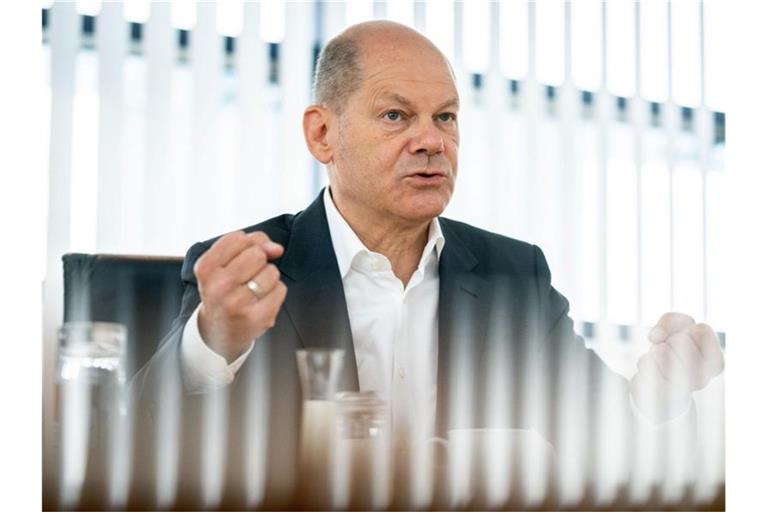 SPD-Kanzlerkandidat Olaf Scholz. „Die SPD garantiert ein stabiles Rentenniveau“, so der derzeitige Vizekanzler gegenüber der Deutschen Presse-Agentur. Foto: Kay Nietfeld/dpa