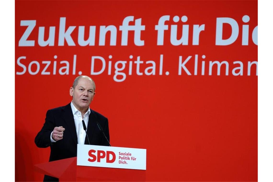 SPD-Kanzlerkandidat Olaf Scholz. Foto: Kay Nietfeld/dpa