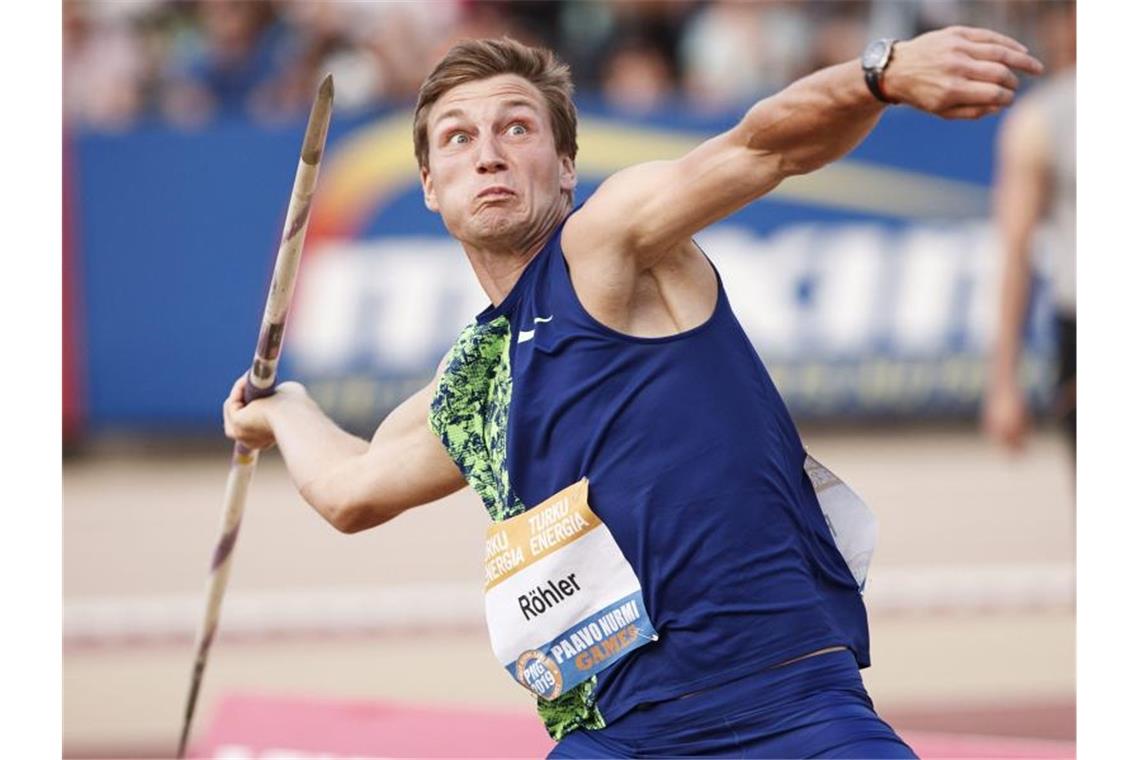 Zweite Plätze für Röhler und Christoph Harting in Turku Speerwurf-Olympiasieger Thomas Röhler belegt in Turku Rang zwei. Foto: Roni Rekomaa/Lehtikuva