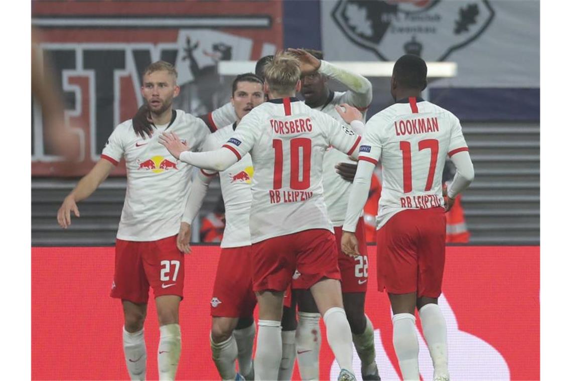 Sieg gegen St. Petersburg: RB Leipzig holt Tabellenspitze Spiel gedreht: Marcel Sabitzer sorgte mit seinem Tor für die Entscheidung und den Heimsieg gegen Zenit. Foto: Jan Woitas/dpa-Zentralbild/dpa