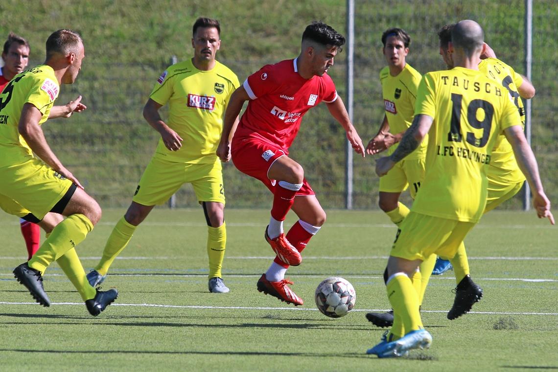 Spielerisch überlegen, aber trotzdem raus: Mert Tasdelen und die TSG-Fußballer. Foto: A. Hornauer